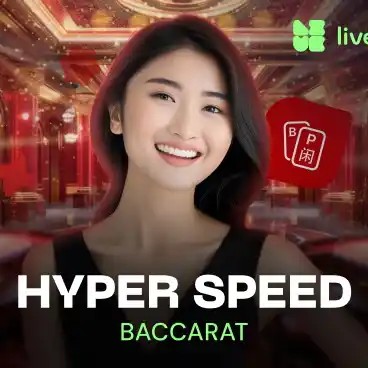 Hyper Speed Baccarat online game logo by Evolution on kyngscasino.ro