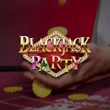 Blackjack Party slot visual from Evolution available on kyngscasino.ro