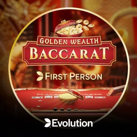 Enjoy First Person Golden Wealth Baccarat by Evolution – logo hosted on kyngscasino.ro