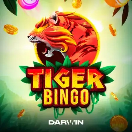 Official Lottery logo: Tiger Bingo by Darwin Gaming at Kyngs Casino